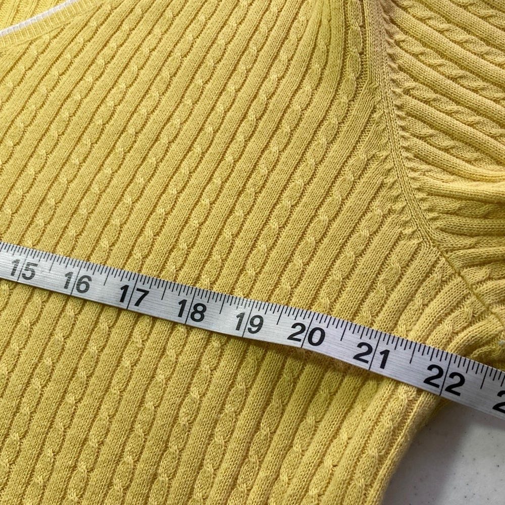 Ralph Lauren Women's V-Neck Sweater in Sunny Yellow - Picture 4 of 5